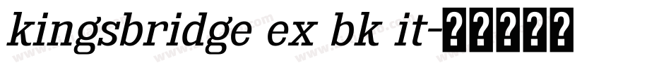 kingsbridge ex bk it字体转换